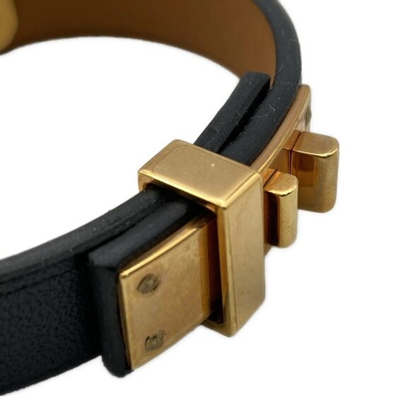 Auth HERMES as douceur - Black pink gold fittings Size: T2 Y Bracelet - Picture 3 of 5